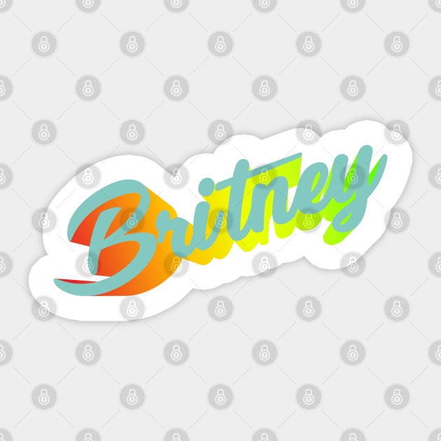 Colorful Britney Sticker by CreatenewARTees